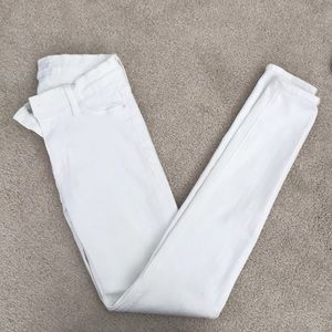 Hudson Midrise Nico Skinny White Jeans